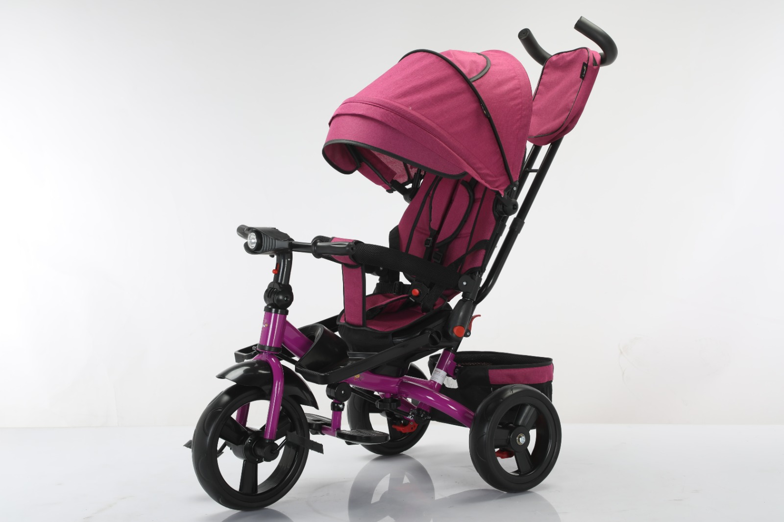 Tricicleta cu scaun reversibil, muzica si lumini SL02 Mov nou (1)