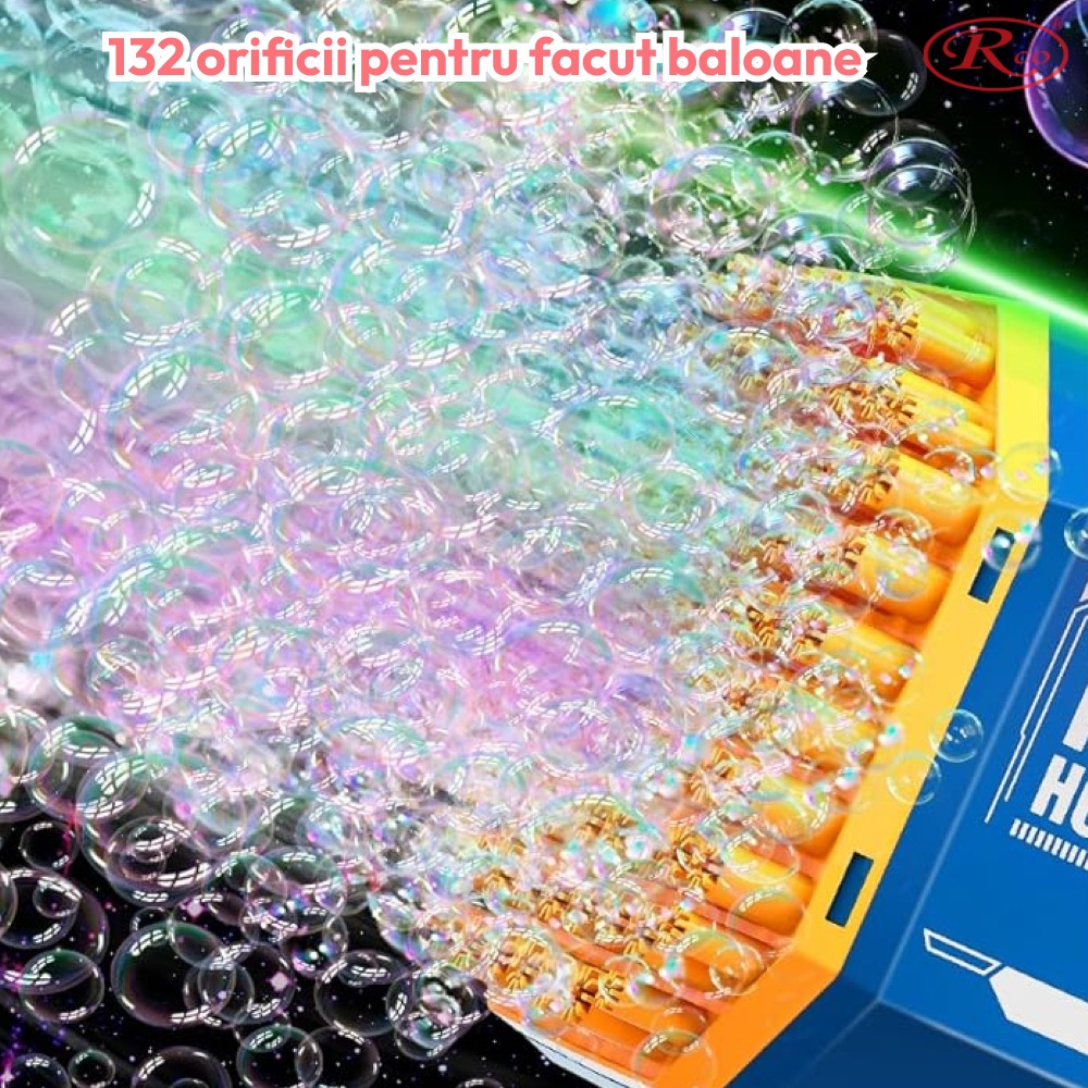 pistol cu baloane de sapun cu acumulator si 2 capete interschimbabile verde