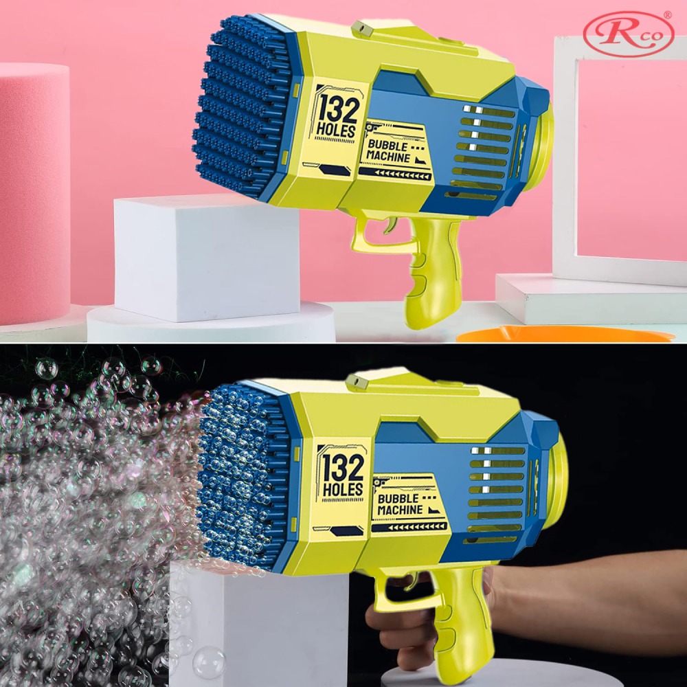 pistol cu baloane de sapun cu acumulator si 2 capete interschimbabile verde