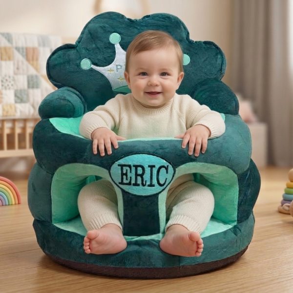 Fotoliu bebe personalizat din plus Print Verde Spoil You + Cadou