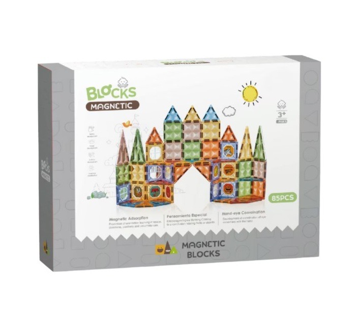 Set de construcție magnetic Blocks Magnetic Racheta – 51 piese
