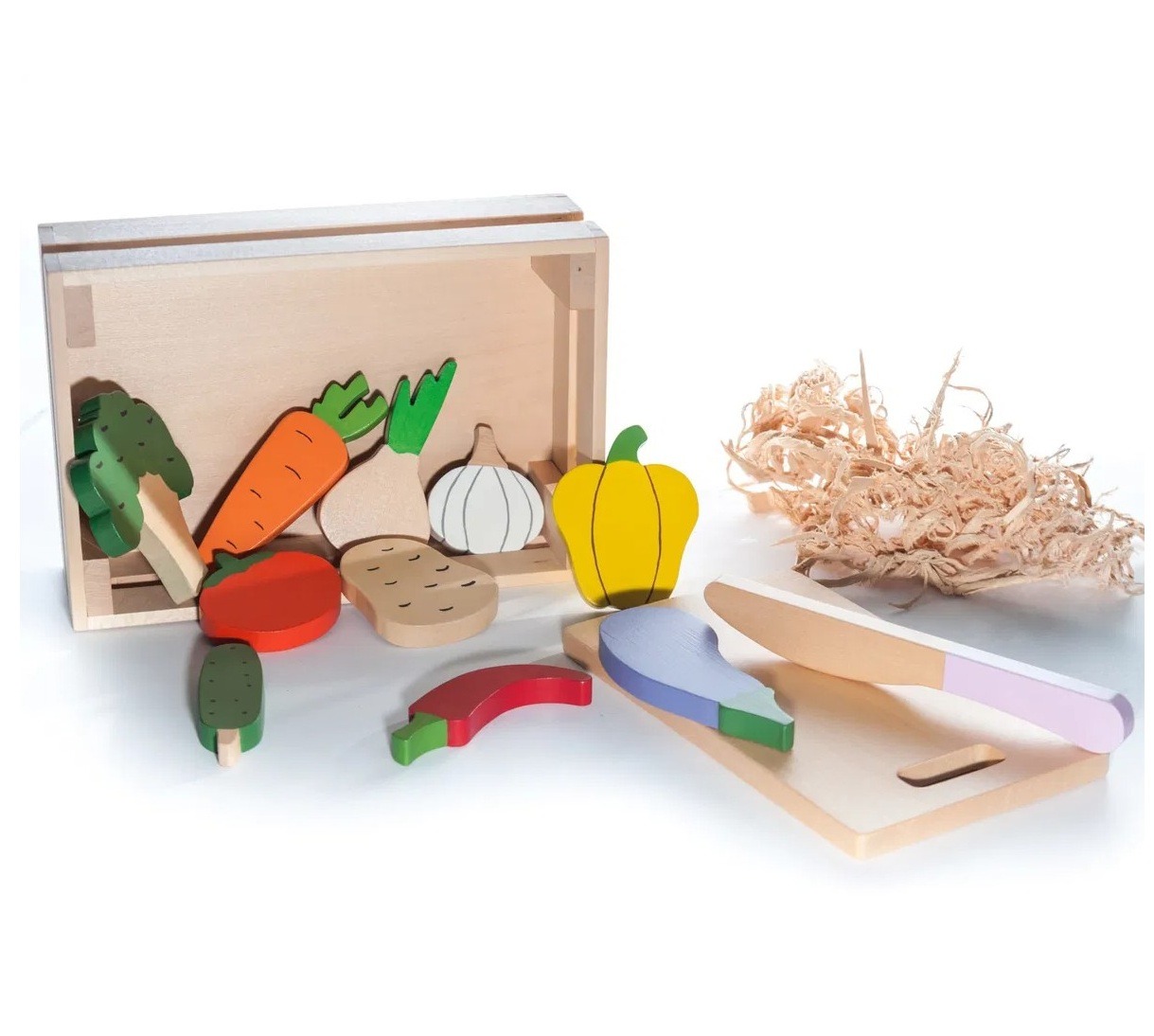 ladita cu legume din lemn