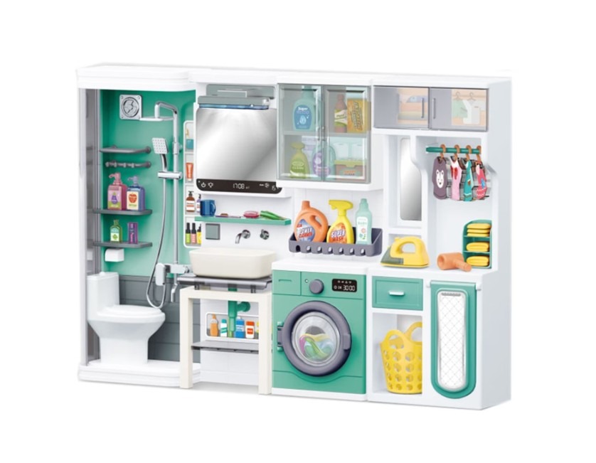 baie de jucarie pentru papusi din 3 corpuri Home Toilet Baie de jucarie pentru papusi din 3 corpuri Home Toilet