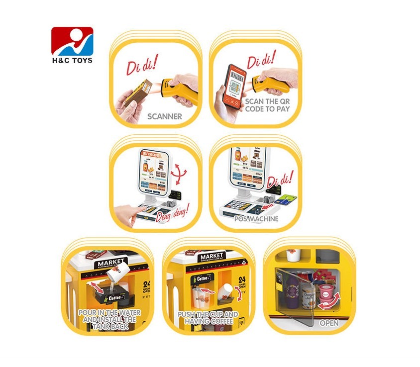 supermarket de jucarie cu 65 de accesorii