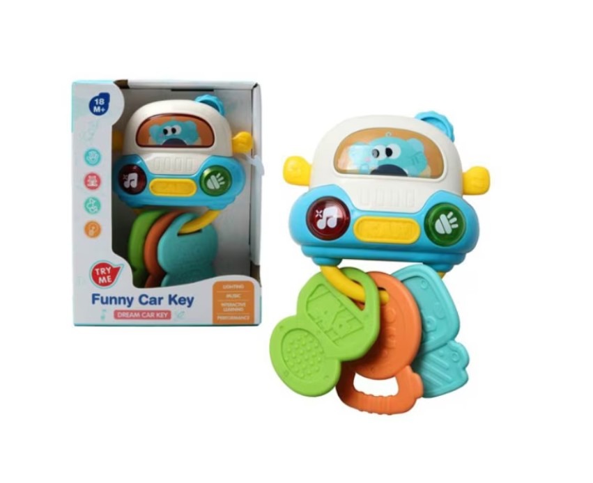 Jucarie Interactiva si Muzicala pentru bebelusi „Funny Car Key”