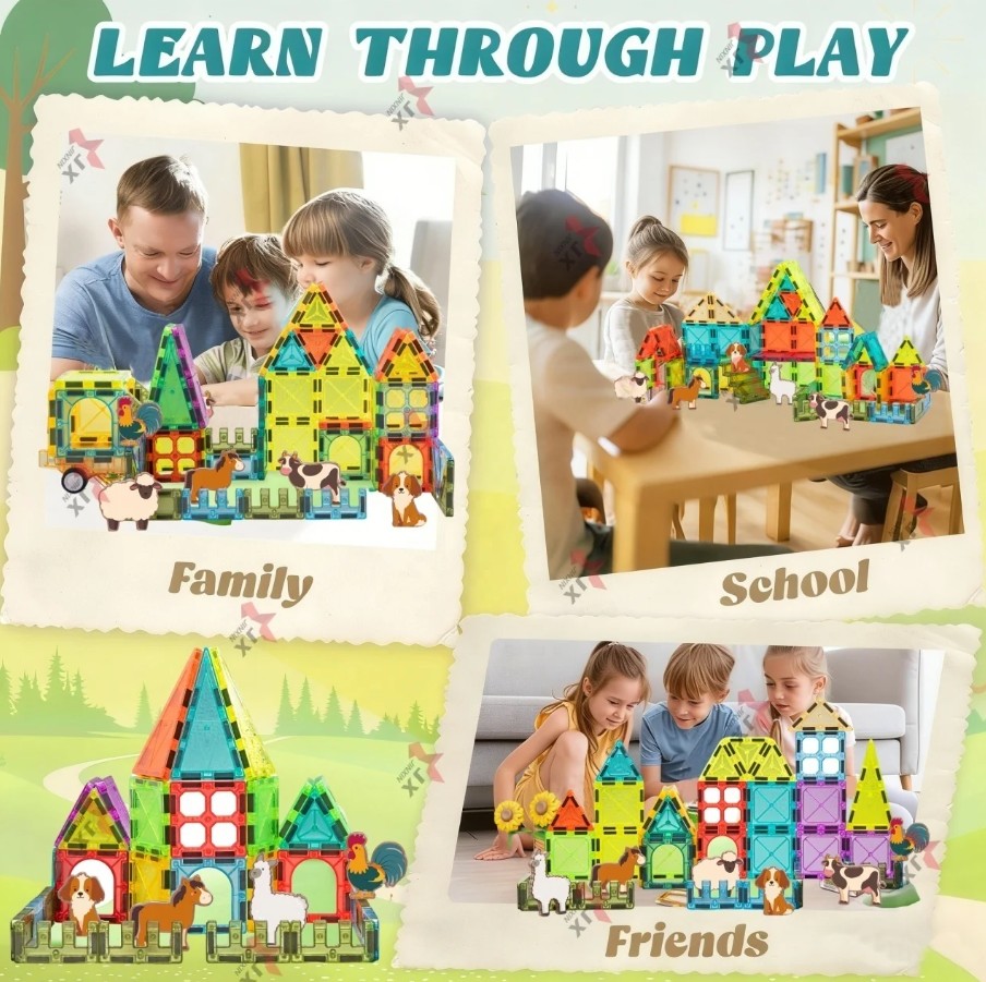 Set de Construcție Magnetic - Ferma Mea Creativă 37 Piese