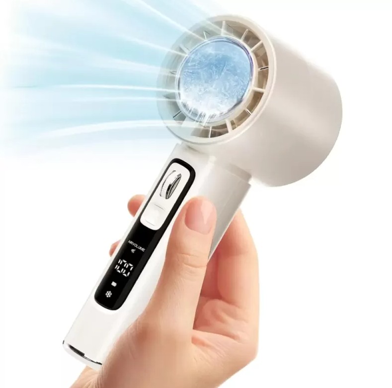 Ventilator de mana fara lame cu racire instant in 3 trepte Alb