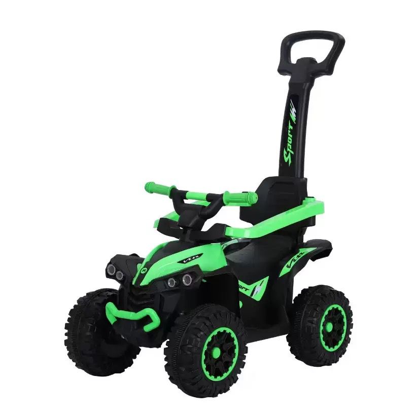 ATV pentru copii cu maner parental muzica si lumini, 2-4 ani Verde
