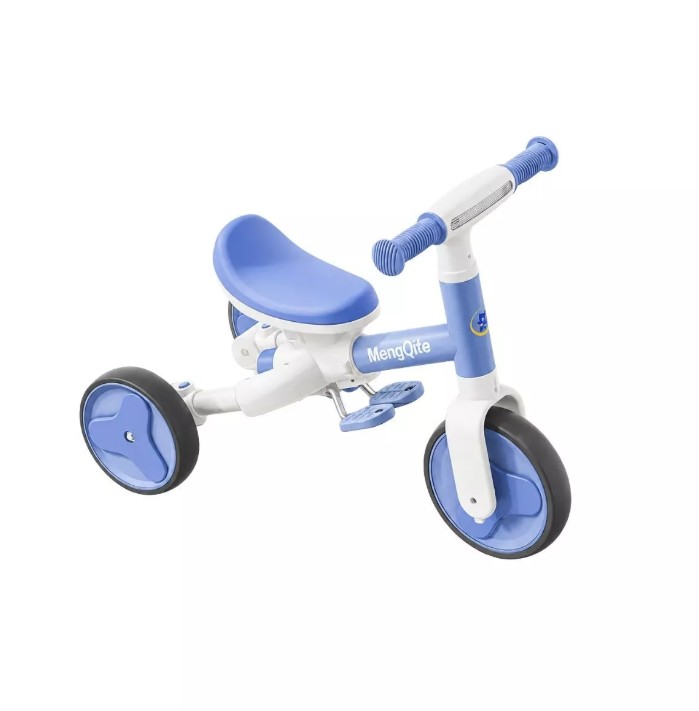 Tricicleta si Bicicleta de Echilibru Multifunctinala pentru Copii Racer Star Albastra