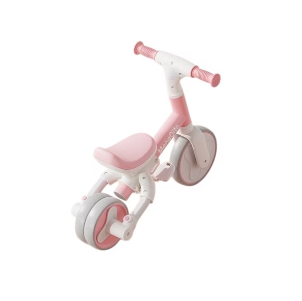Tricicleta si Bicicleta de Echilibru Multifunctinala pentru Copii Racer Star Roz