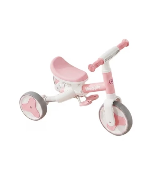 Tricicleta si Bicicleta de Echilibru Multifunctinala pentru Copii Racer Star Roz