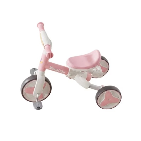 Tricicleta si Bicicleta de Echilibru Multifunctinala pentru Copii Racer Star Roz