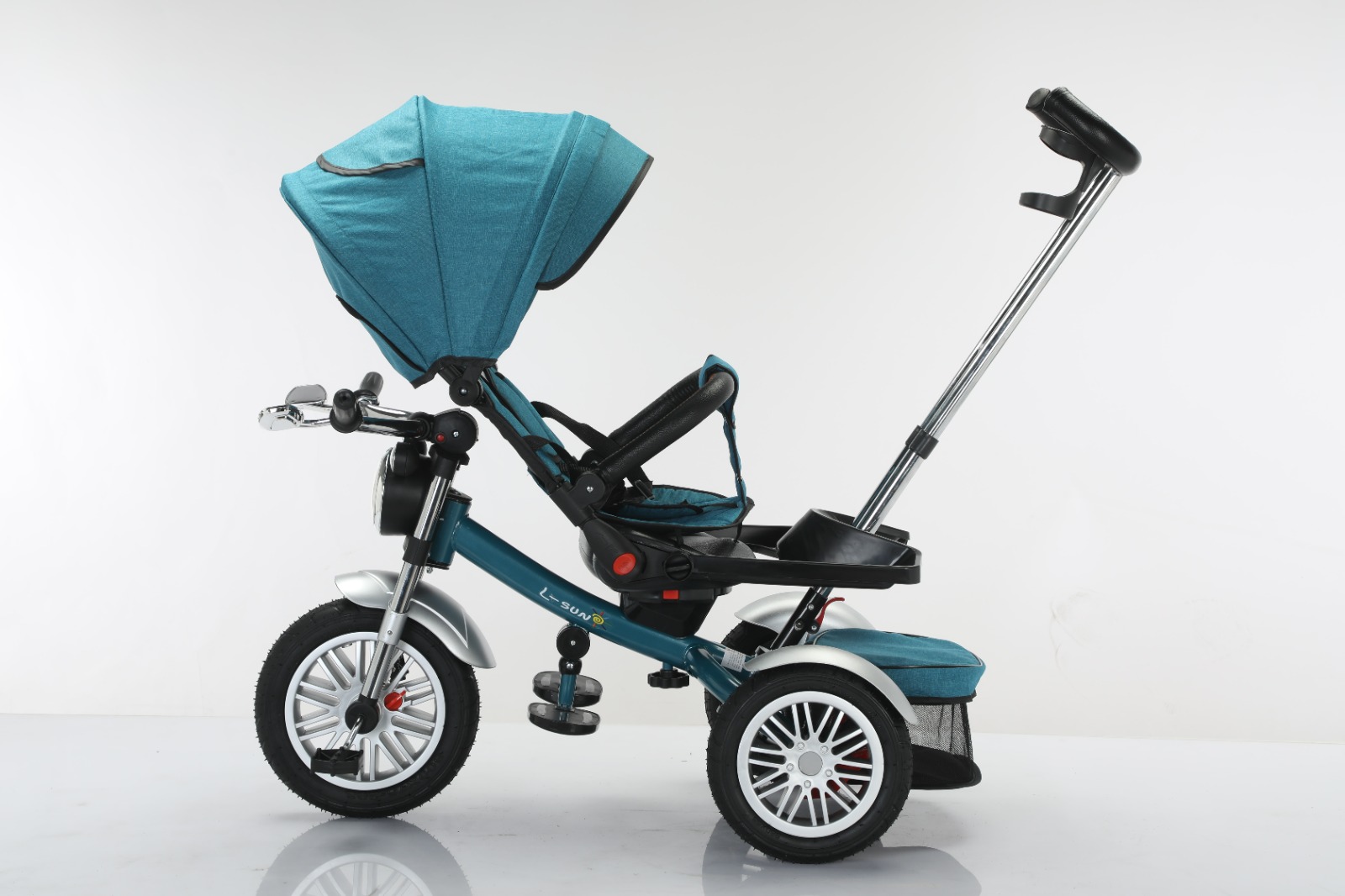 Tricicleta multifunctionala L-Sun cu sunete si far luminos SL03 Verde