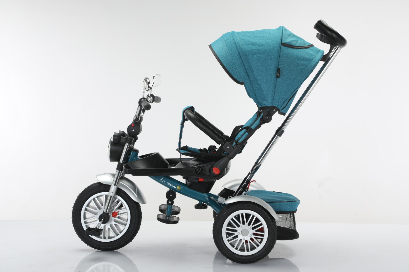 Tricicleta multifunctionala L-Sun cu sunete si far luminos SL03 Verde