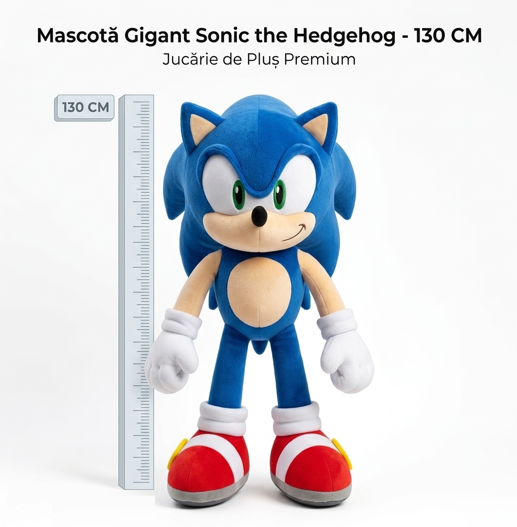 Jucarie din plus gigant Sonic 130 cm