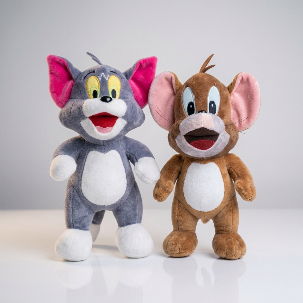 Set 2 jucarii din plus Tom si Jerry 35 cm