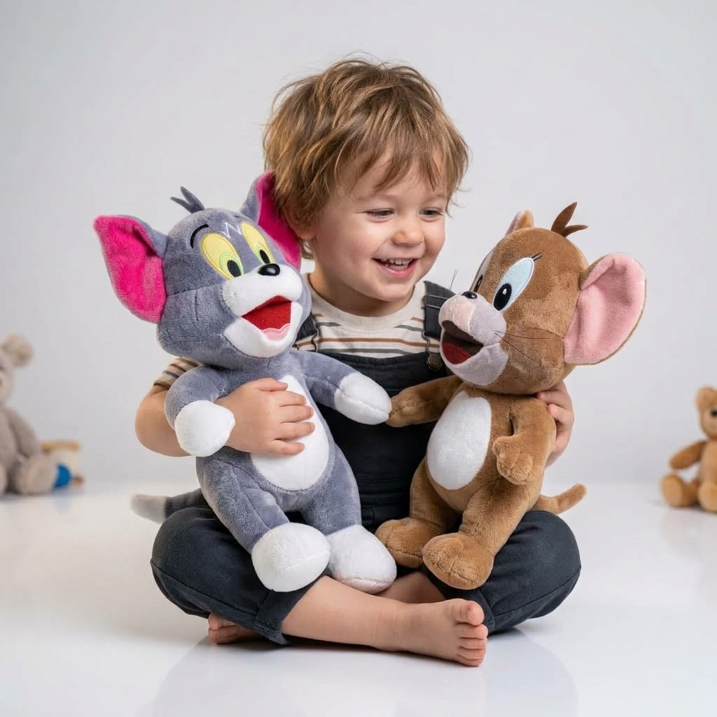 Set 2 jucarii din plus Tom si Jerry 35 cm