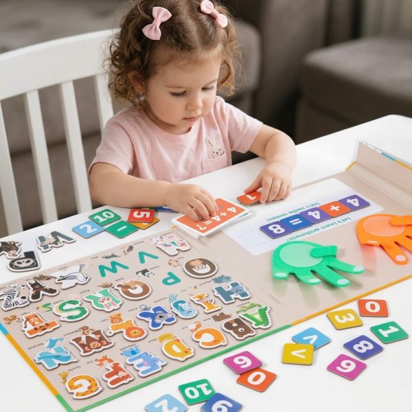 Carte Magnetica Educativa 2 în 1 – Alfabetul si Matematica pe Degete