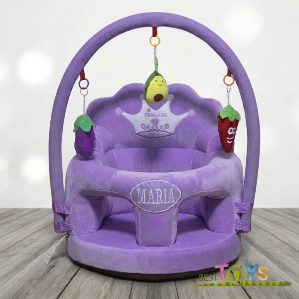 Fotoliu bebe personalizat din plus cu arcada Princess Mov Spoil You + Cadou