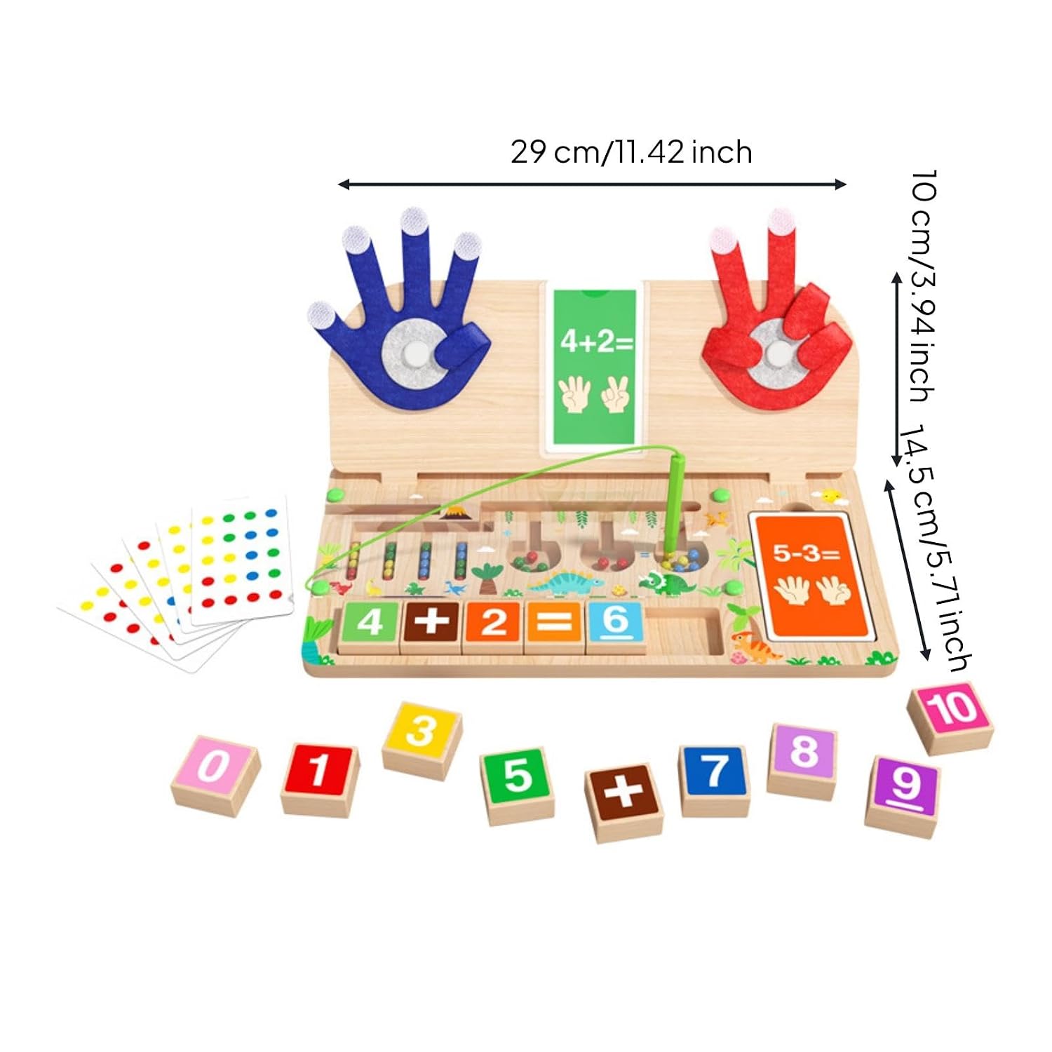 Joc Educational de Matematica 4 in 1 din Lemn Montessori