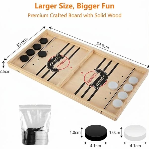 Joc de Masa Catapult Chess – Hochei din Lemn cu Elastice pentru Copii