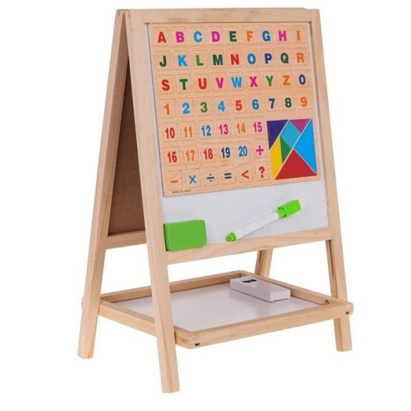 Tabla Educativa Multifunctionala cu Doua Fete din Lemn Drawing Board