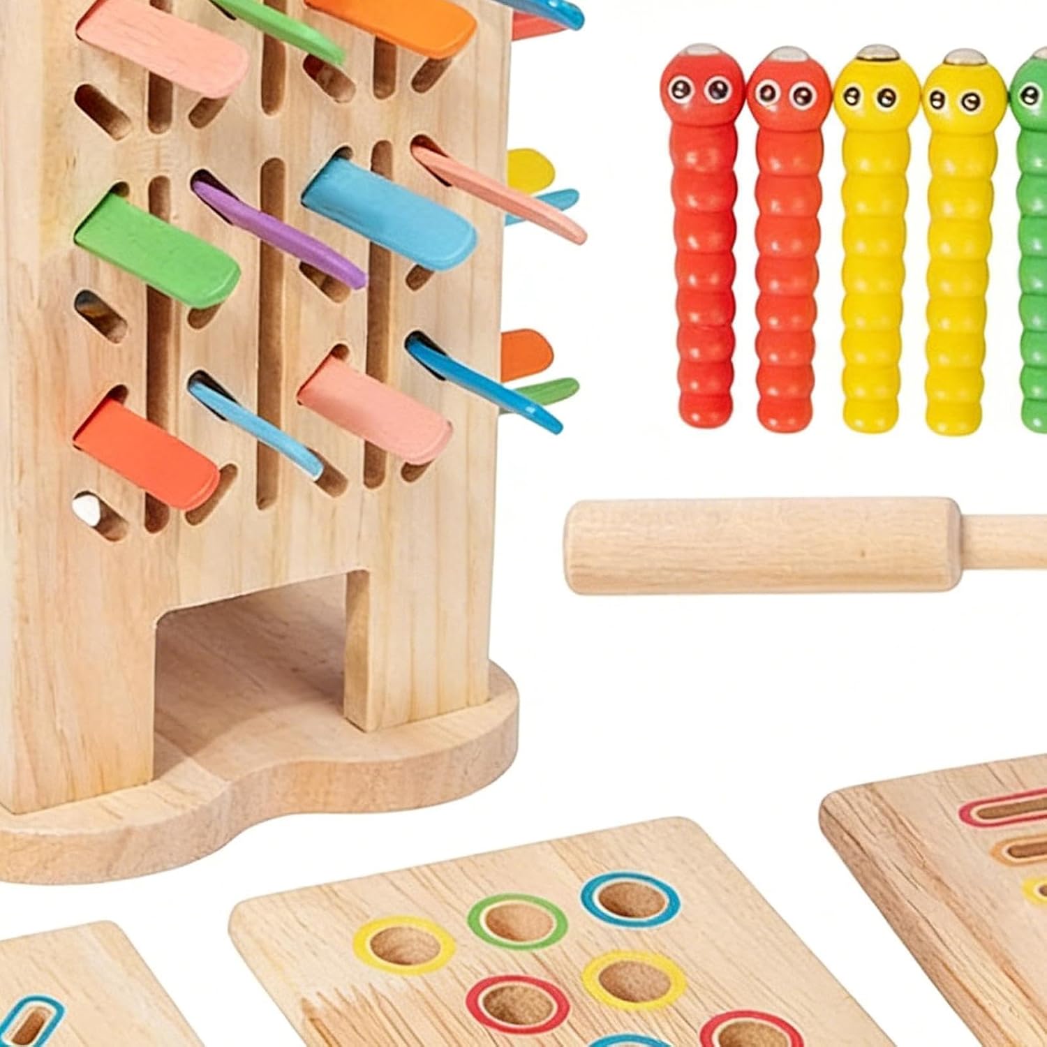 Turn cu Bile, Viermișori Magnetici și Plăcuțe de Sortare Montessori